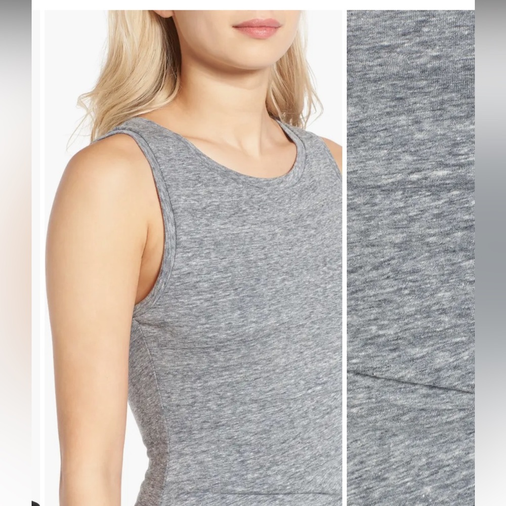 Leith Gray Ruched Dress
